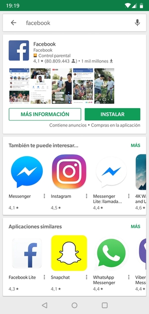 Seleccione la aplicación