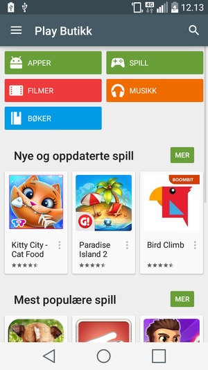 Velg søk-knappen