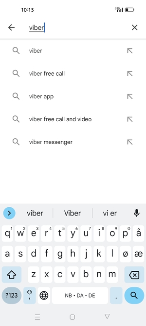 Skriv inn applikasjonsnavnet og velg Søk