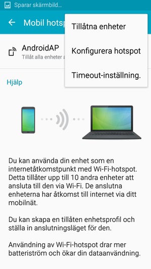 Välj Konfigurera hotspot