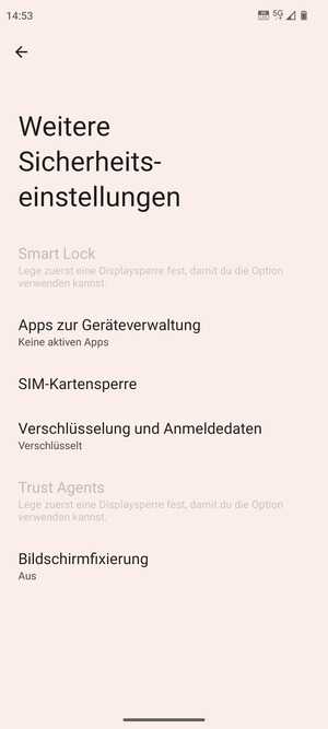 Wählen Sie SIM-Kartensperre