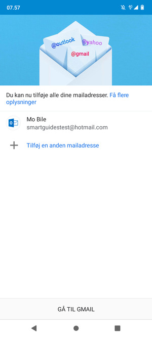 Vælg GÅ TIL GMAIL