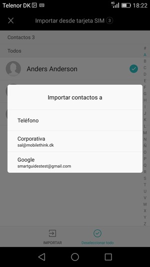 Seleccione su cuenta Google
