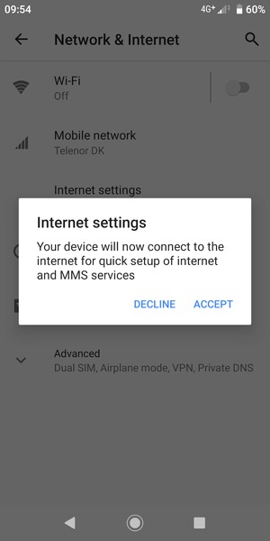 Select ACCEPT