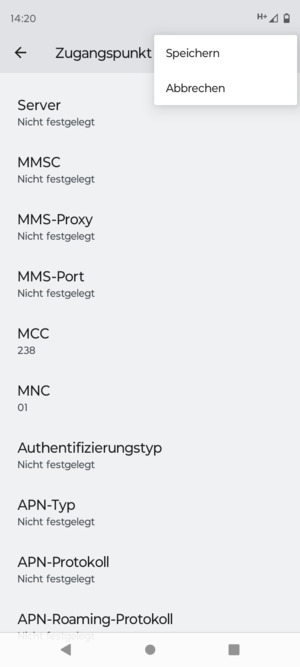 Wählen Sie Speichern