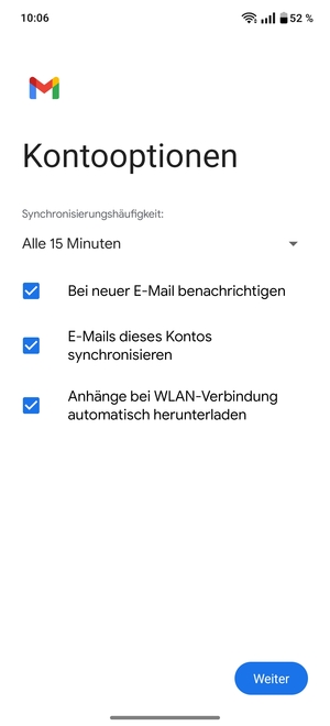 Wählen Sie Weiter