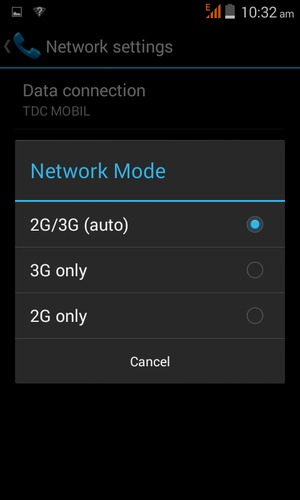 Select your preferred option