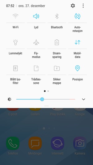 Velg Lyd for å bytte til vibrasjonsmodus