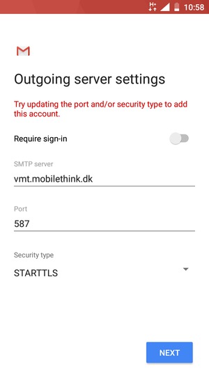 Select Security type
