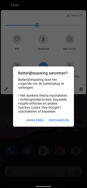 Selecteer INSCHAKELEN