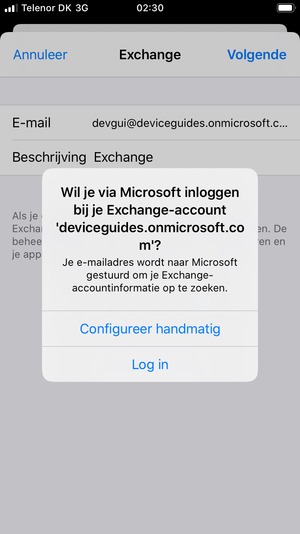 Selecteer Configureer handmatig