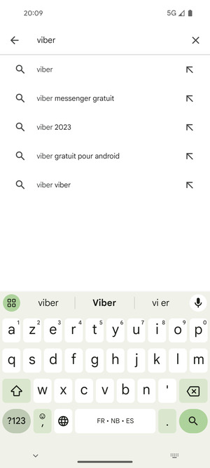Saisissez le nom de l'appli et sélectionnez Rechercher