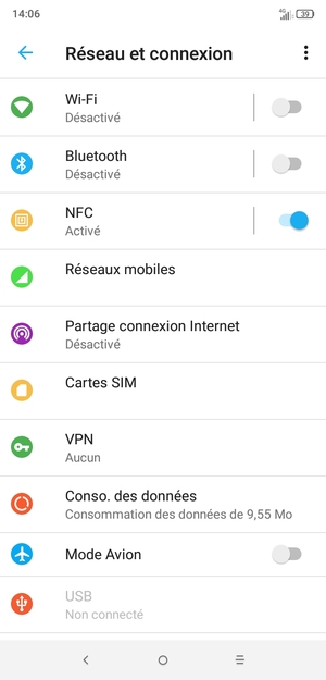 Sélectionnez Réseaux mobiles