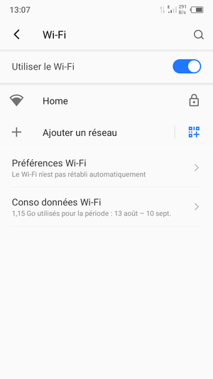 Sélectionnez le réseau sans fil auquel vous souhaitez vous connecter