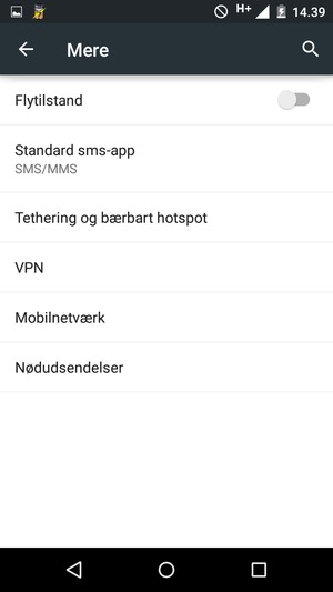 Vælg Mobilnetværk