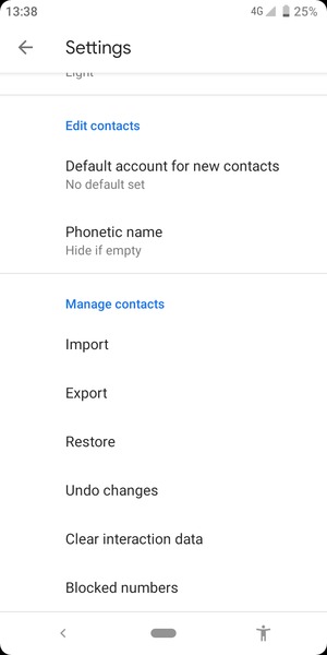 Scroll to and select Import