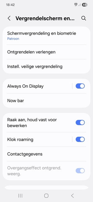 Uw telefoon is nu beveiligd met een schermvergrendeling