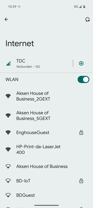 Wählen Sie das Wireless-Netzwerk, zu dem Sie eine Verbindung herstellen möchten