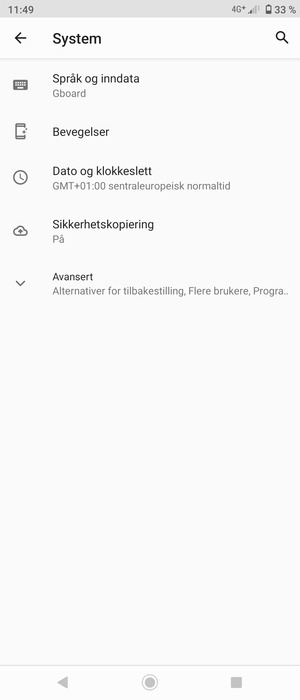 Velg Avansert