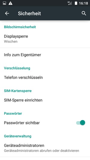Wählen Sie SIM-Sperre einrichten