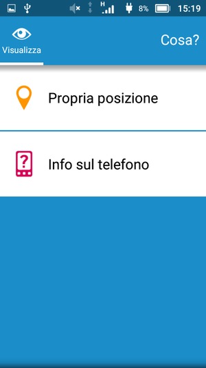 Scorri e seleziona Info sul telefono