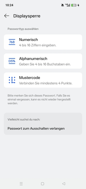 Wählen Sie Mustercode