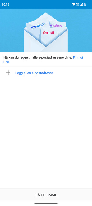 Velg Legg til en e-postadresse