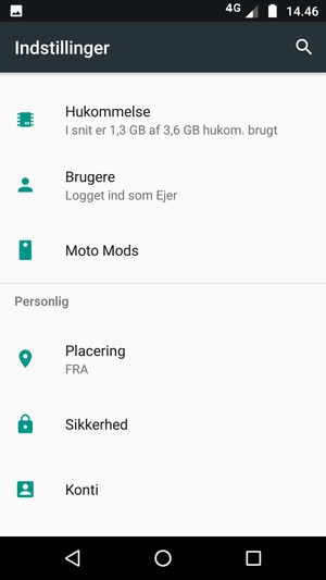 Scroll til og vælg Placering