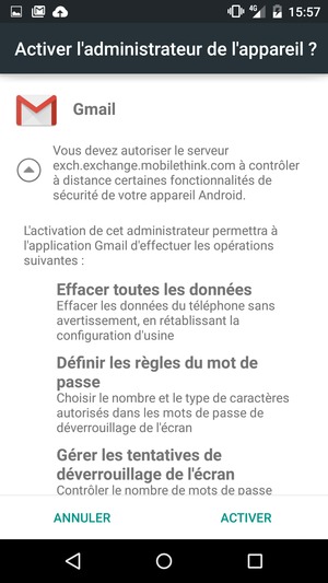 Sélectionnez ACTIVER