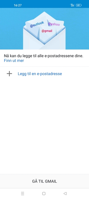 Velg Legg til en e-postadresse