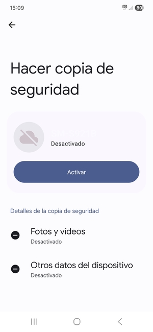 Seleccione Activar