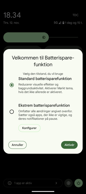 Vælg Aktivér