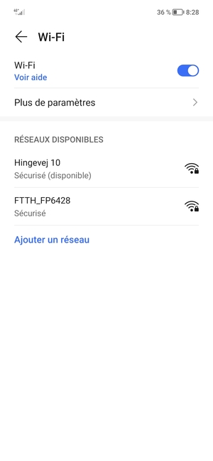 Sélectionnez le réseau sans fil auquel vous souhaitez vous connecter