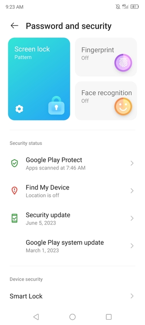 Your phone is now secure with a screen lock