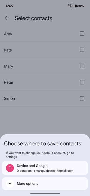 Select  Device and Google