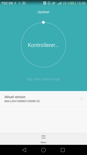 Afvent at søgningen er afsluttet