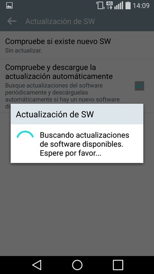 Espere a que la búsqueda termine