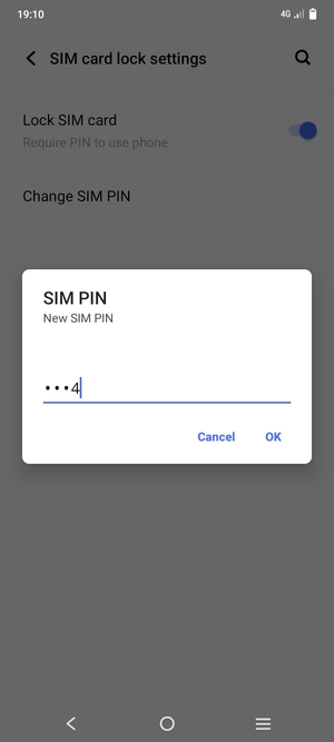 Enter your New SIM PIN and select OK