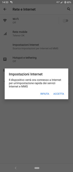 Seleziona ACCETTA