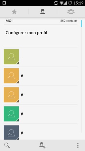 Sélectionnez le bouton du Menu