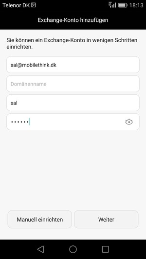 Geben Sie Ihre E-Mail-Adresse, Ihre Benutzername und Ihr Passwort ein. Wählen Sie Weiter