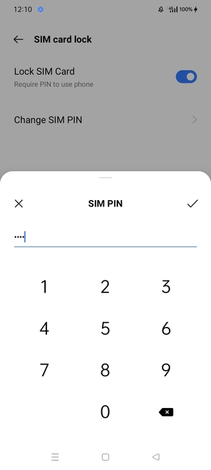 Enter your New SIM PIN and select OK