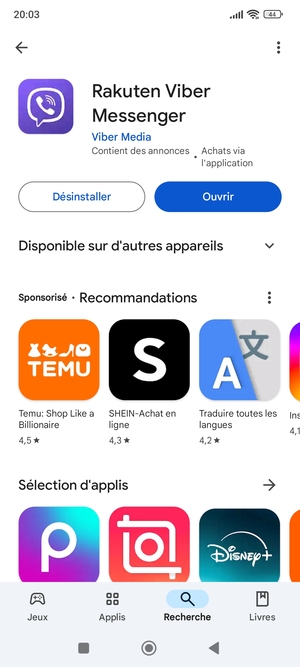 Sélectionnez Ouvrir
