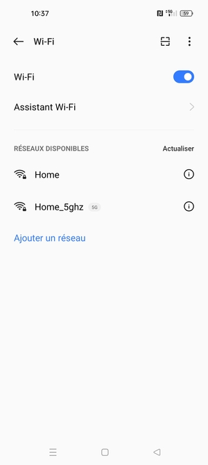 Sélectionnez le réseau sans fil auquel vous souhaitez vous connecter