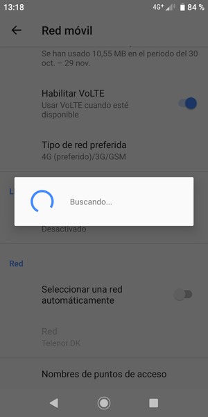 Espere a que la búsqueda termine