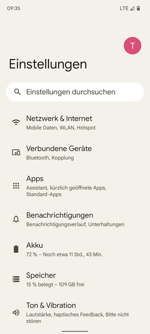 Wählen Sie Netzwerk & Internet