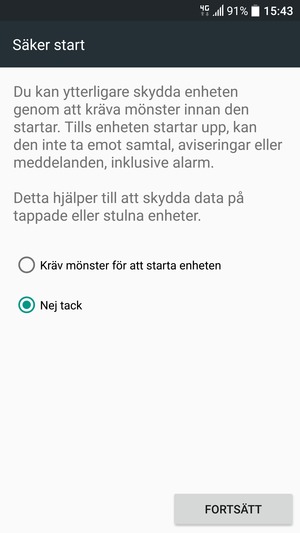Välj FORTSÄTT