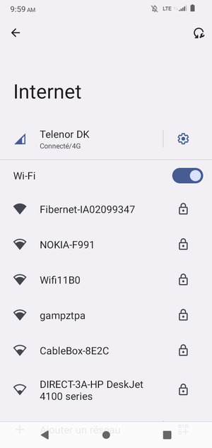 Sélectionnez le réseau sans fil auquel vous souhaitez vous connecter