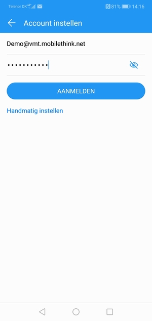 Voer uw e-mailadres en wachtwoord in. Selecteer AANMELDEN