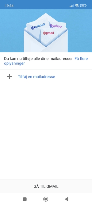 Vælg Tilføj en mailadresse